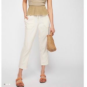 NWT Free People Utility Pant Ivory Sz small